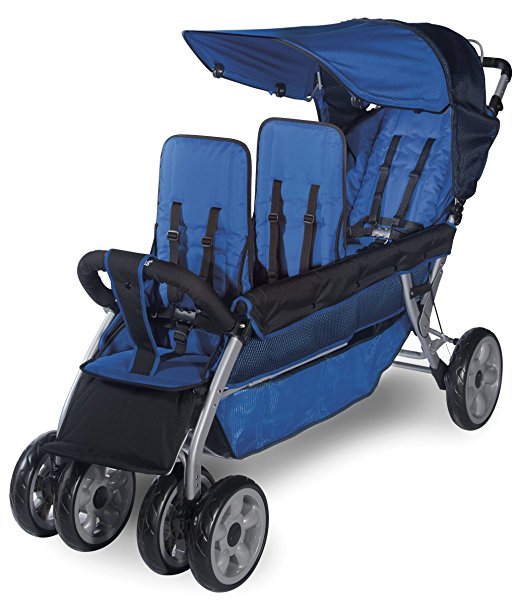 Foundations-Worldwide-Foundations-Regette-Blue-3-Passenger-Stroller